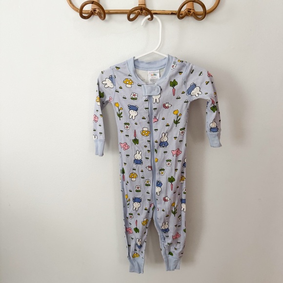 Hanna Andersson x Miffy organic footless pajamas 12-18m - Picture 1 of 5